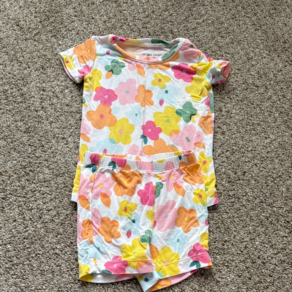 Angel Dear Colorful Floral Pajama Set
